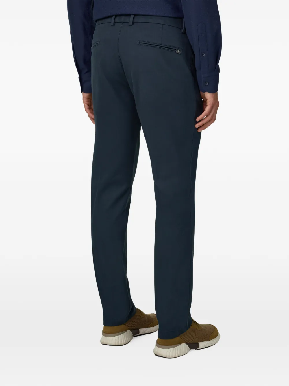 Boggi Milano Broek van stretch-katoen Blauw