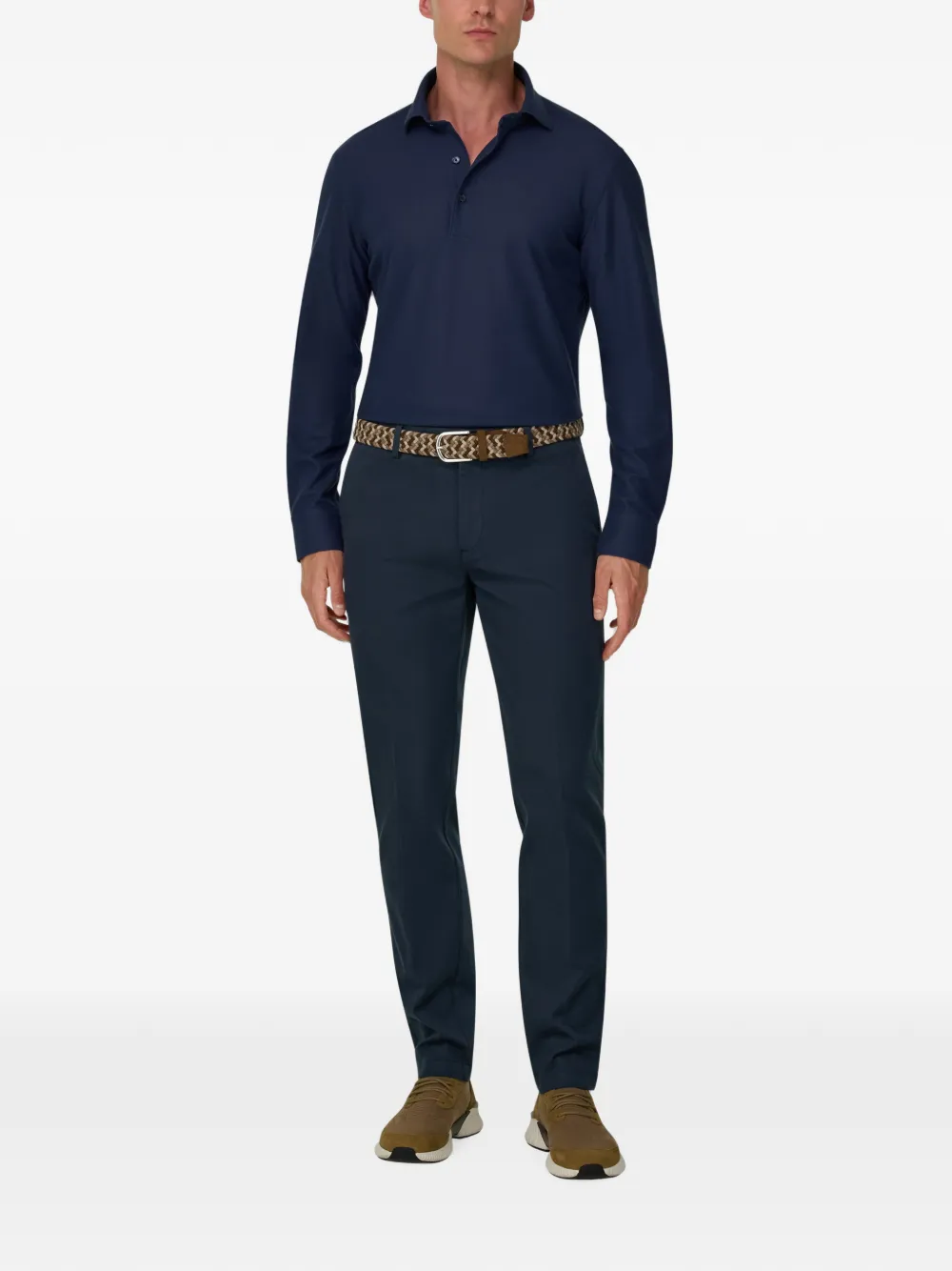Boggi Milano Broek van stretch-katoen Blauw