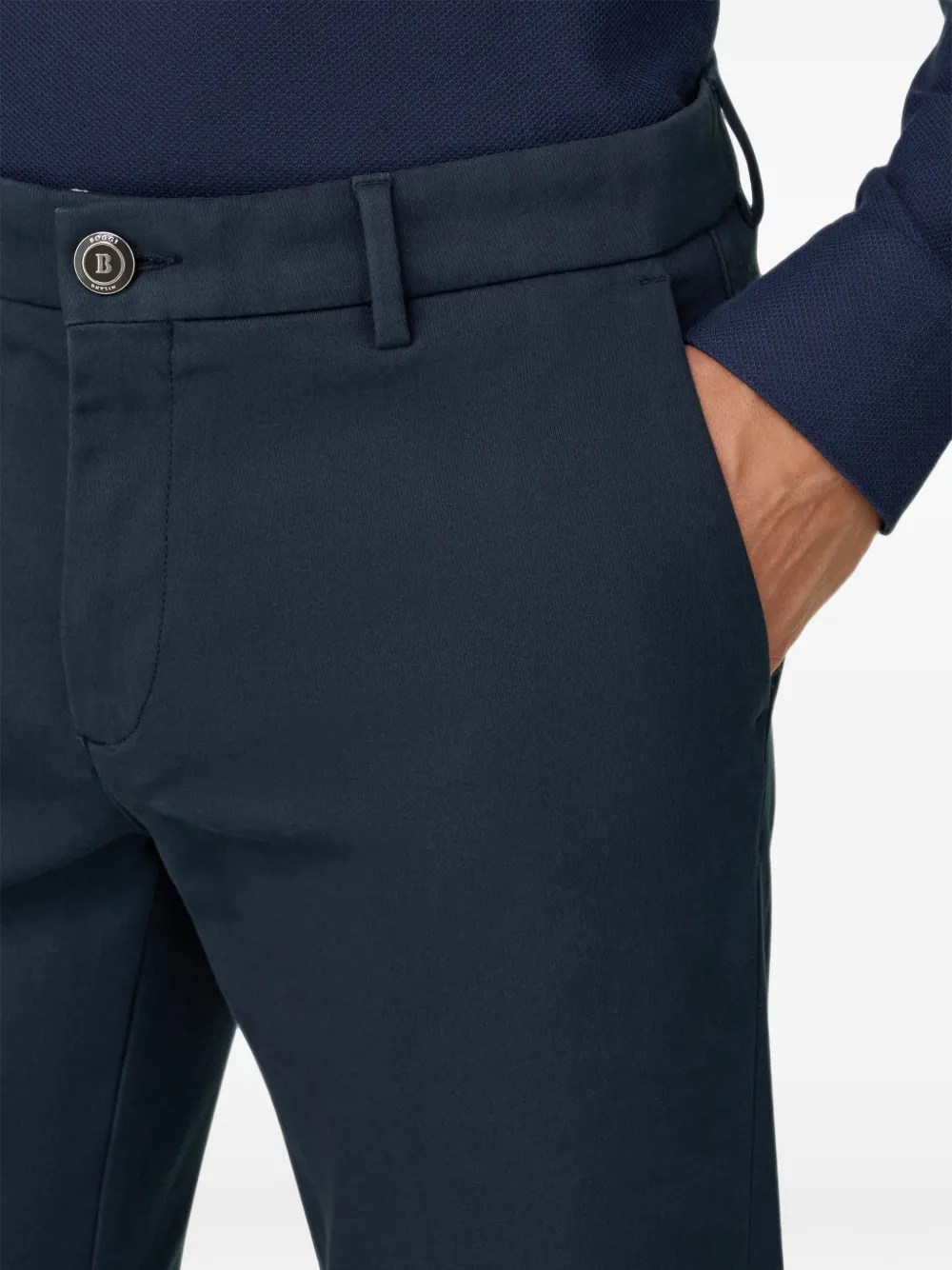 Boggi Milano Broek van stretch-katoen Blauw