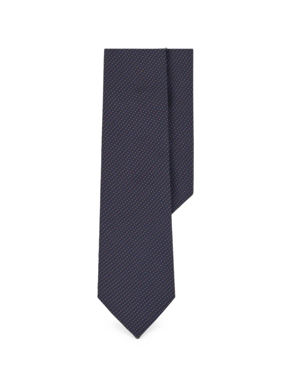 Boggi Milano tie jacquard micro-polka-dot pattern silk - Blu