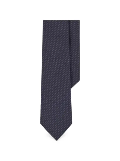 Boggi Milano tie jacquard micro-polka-dot pattern silk
