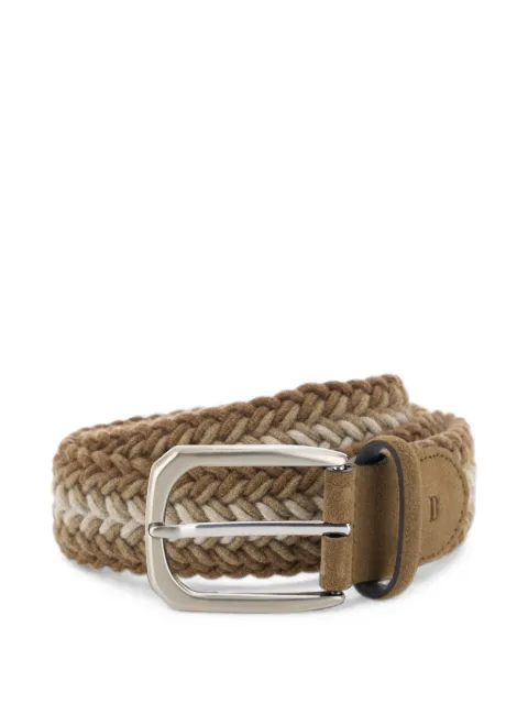 Boggi Milano woven stretch wool blend belt
