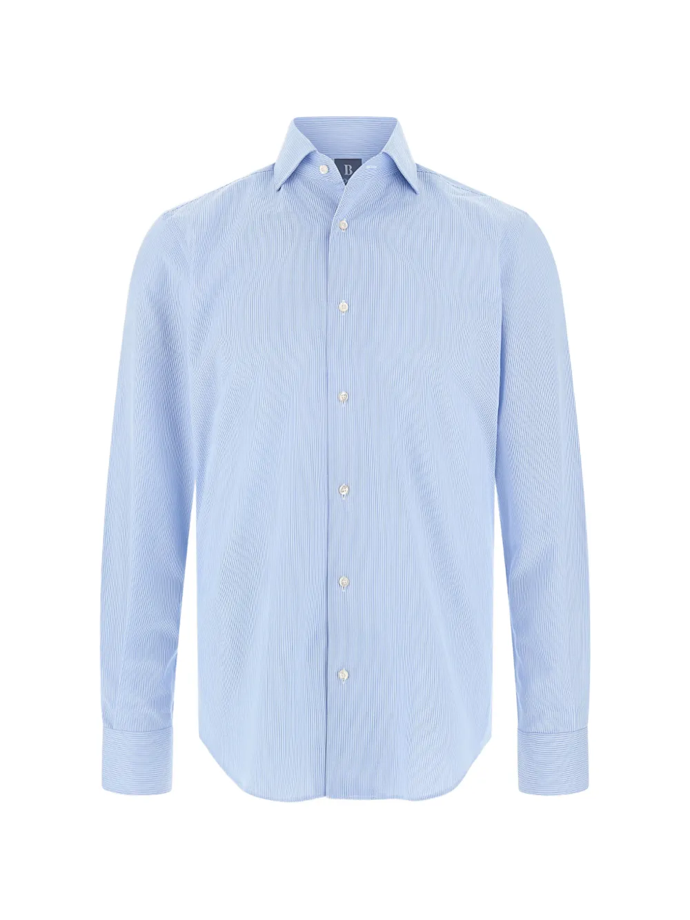 Boggi Milano shirt in striped cotton regular fit - Blu
