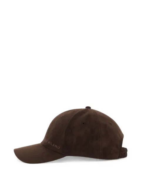 Boggi Milano peaked cap in suede-look fabric