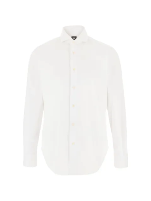 Boggi Milano shirt in cotton nylon stretch dobby slim fit