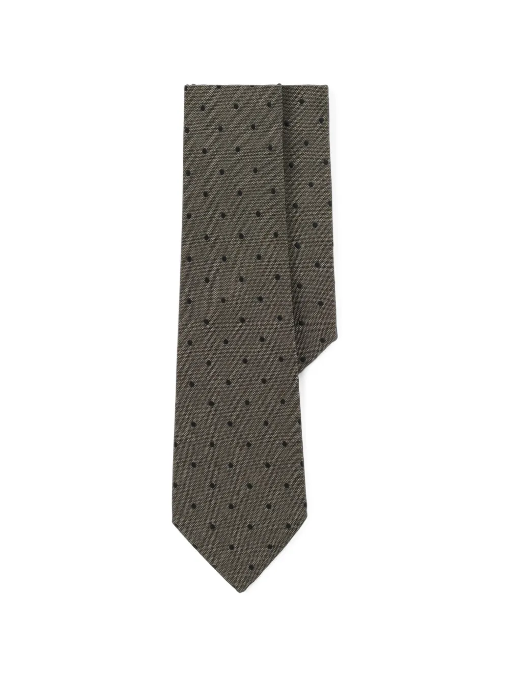 Boggi Milano tie jacquard polka dot silk - Marrone