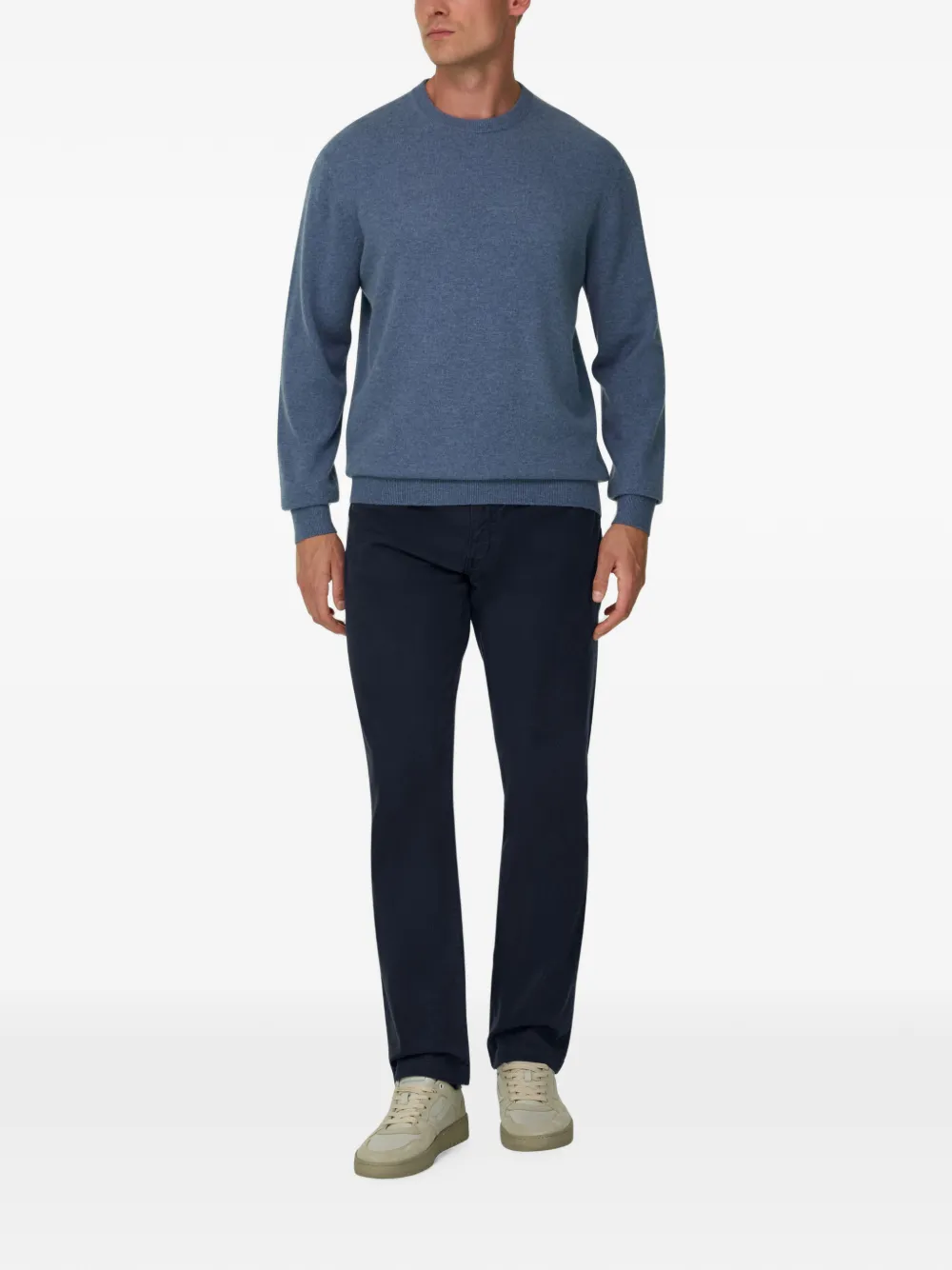 Boggi Milano Jeans van stretch katoenen tencel Blauw