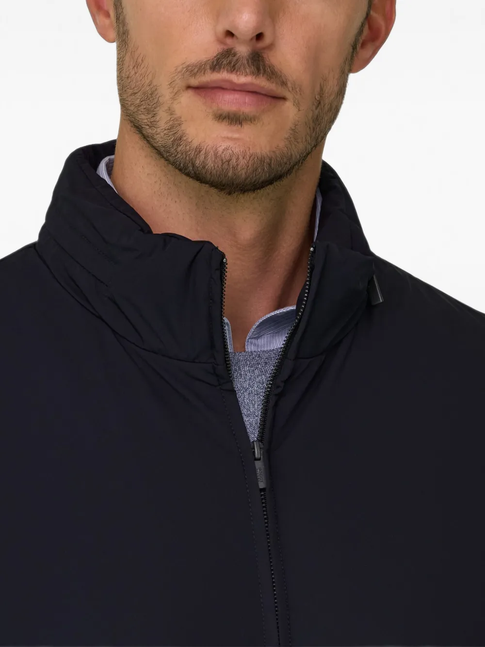 Boggi Milano Bodywarmer van technische stof Blauw