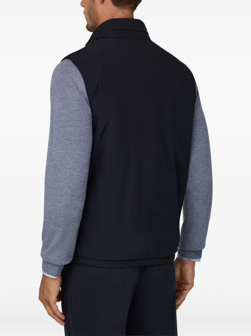 Boggi Milano Bodywarmer van technische stof Blauw