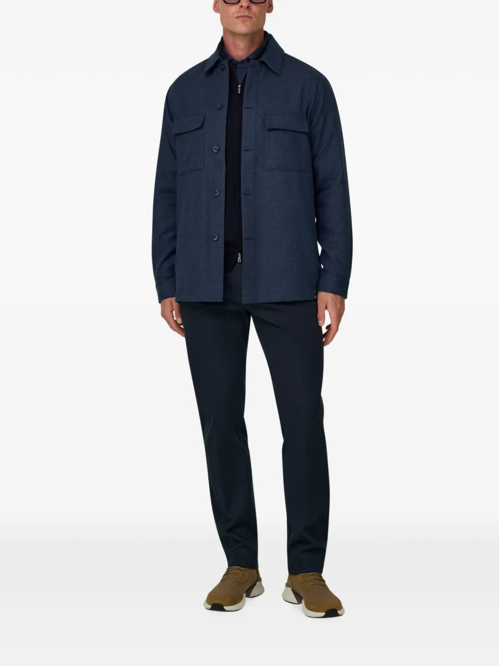 Boggi Milano Denim shirtjack Blauw