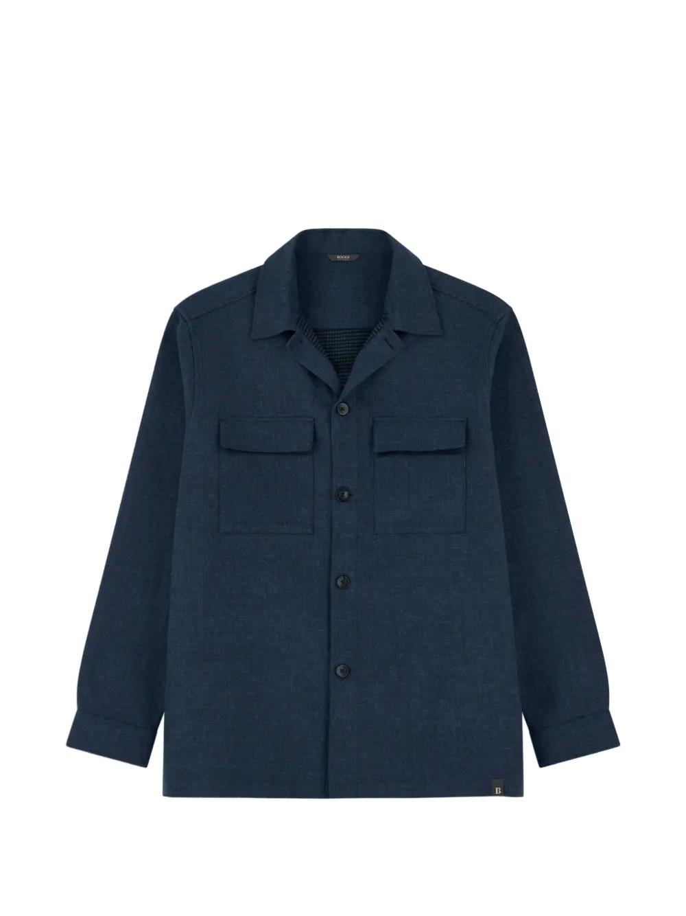 Boggi Milano overshirt indouble-face denim - Blu