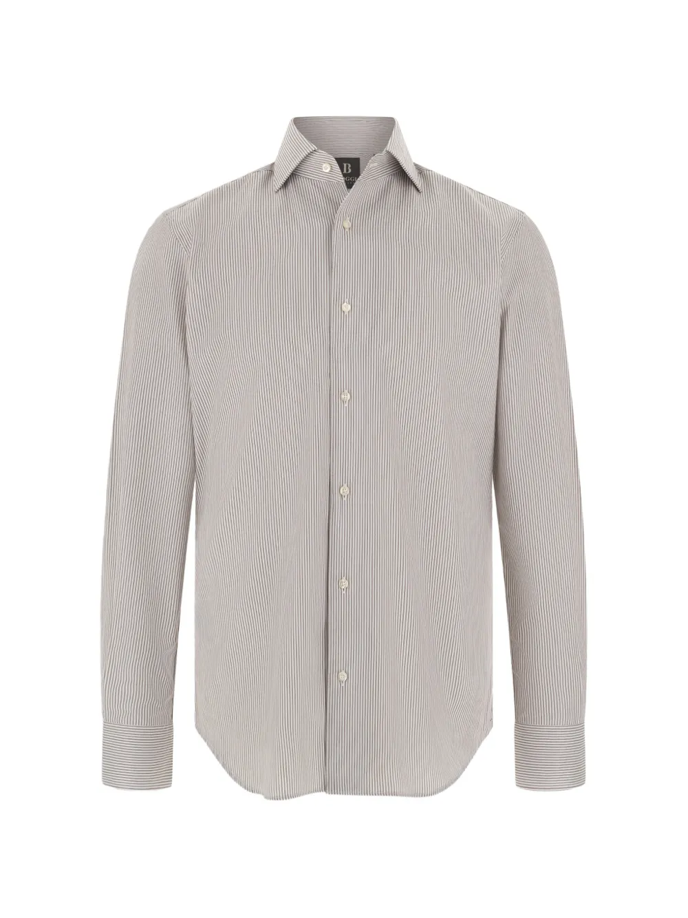 Boggi Milano shirt in striped cotton regular fit - Bianco