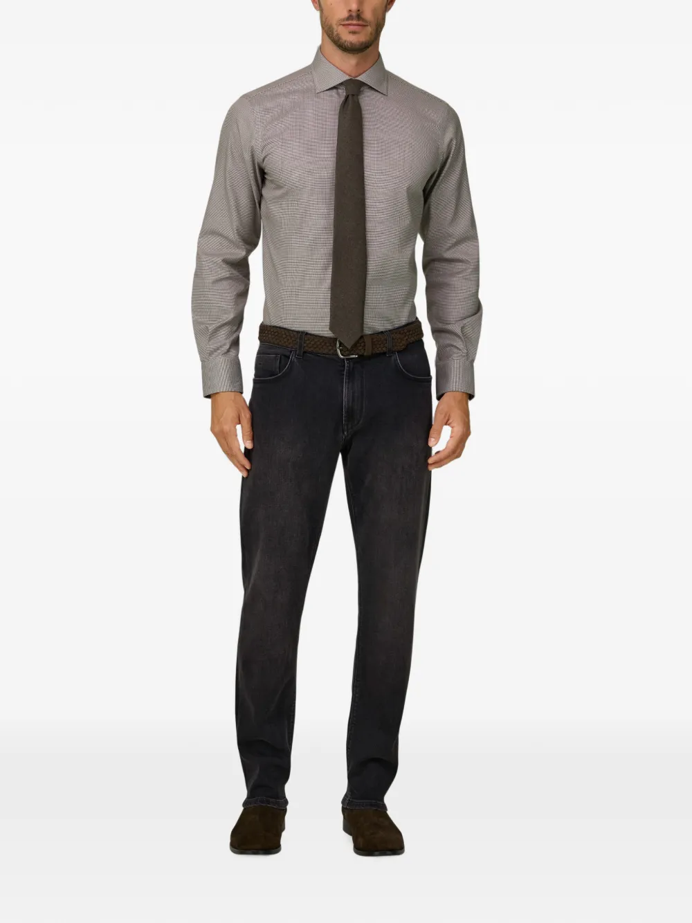 Boggi Milano Jeans van stretch denim Zwart