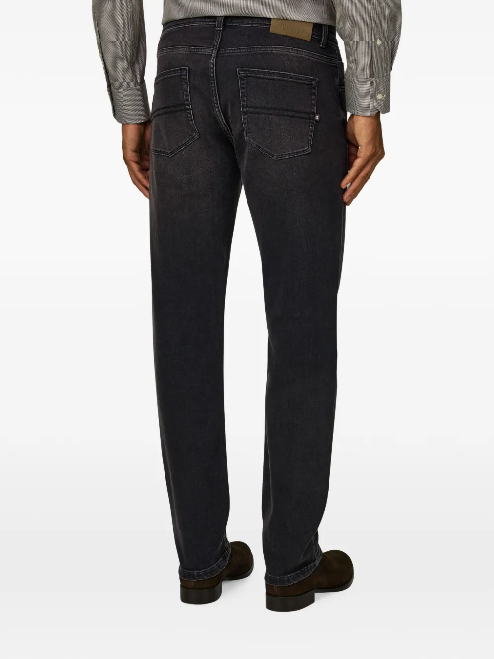 Boggi Milano Jeans van stretch denim Zwart
