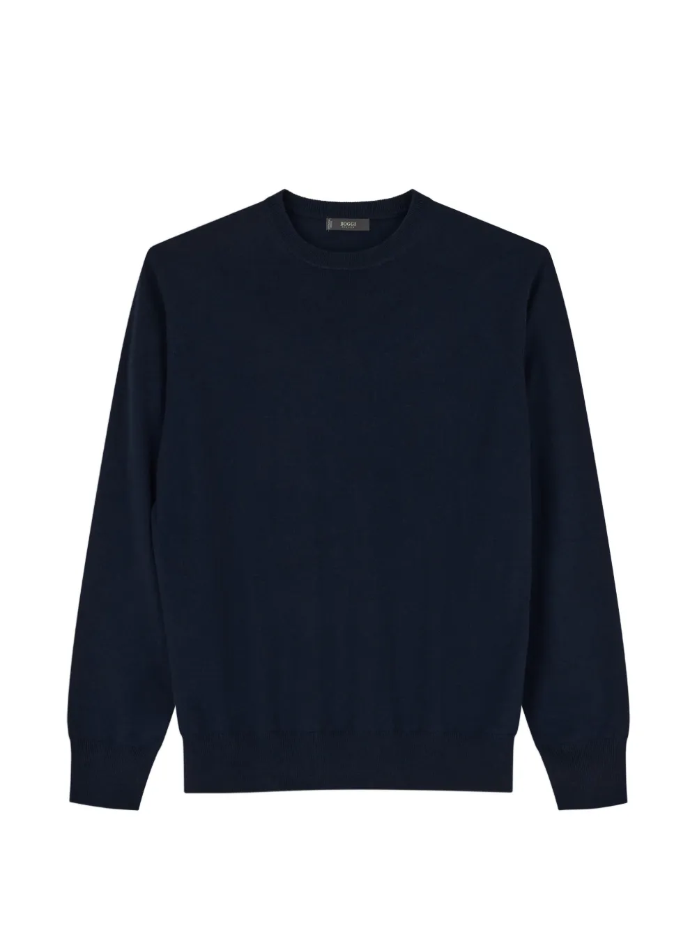 Boggi Milano crew-neck in extrafine merino wool - Blu