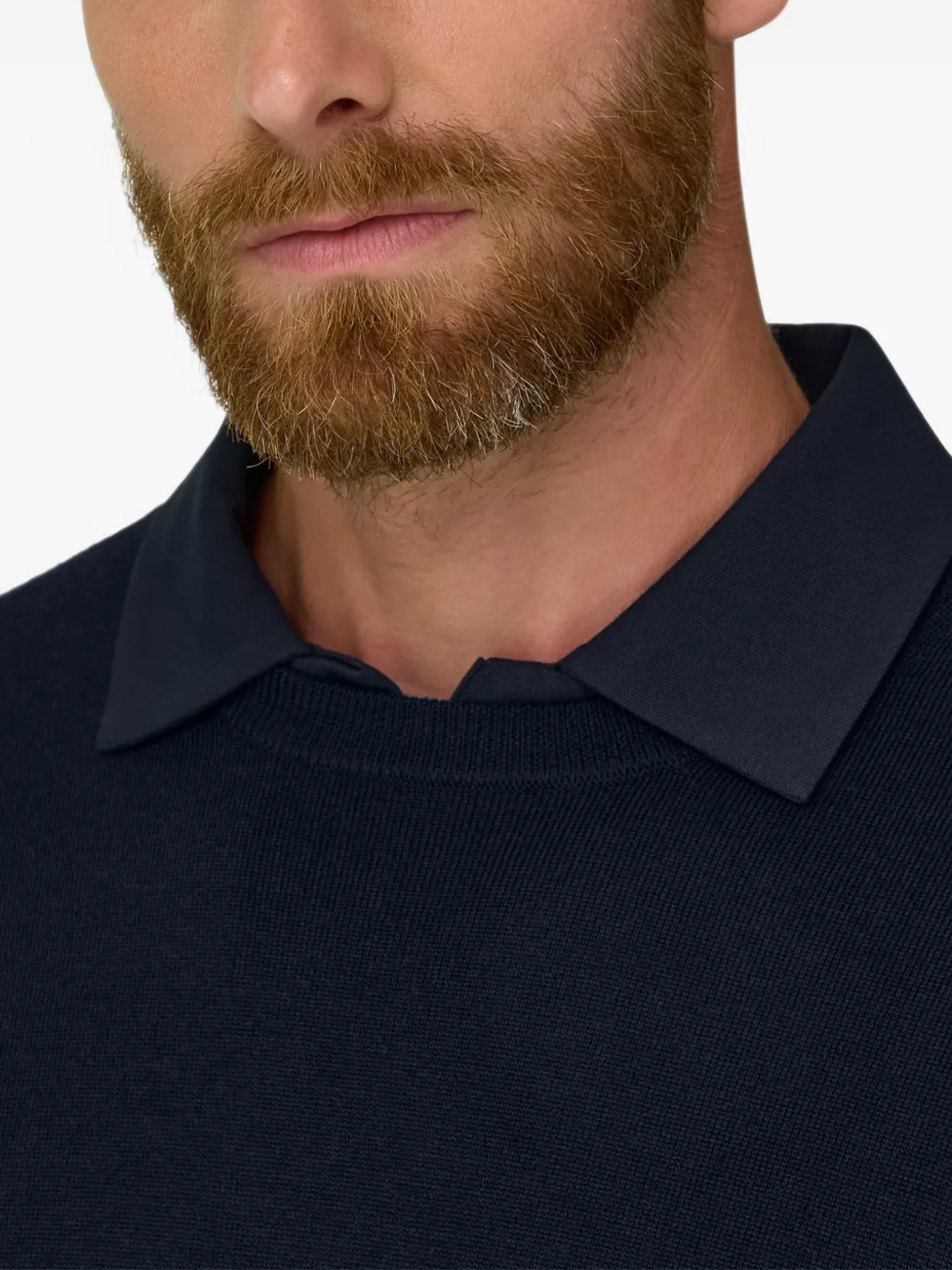 Boggi Milano Trui van merinowol met ronde hals Blauw