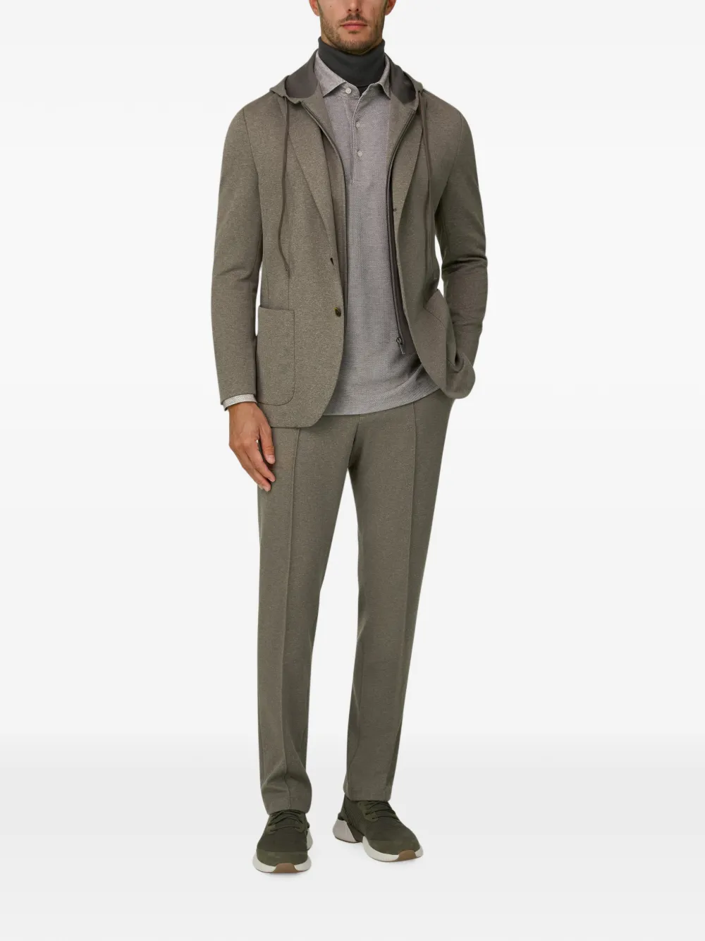 Boggi Milano Madison sweaterblazer van stretch-katoenblend Groen