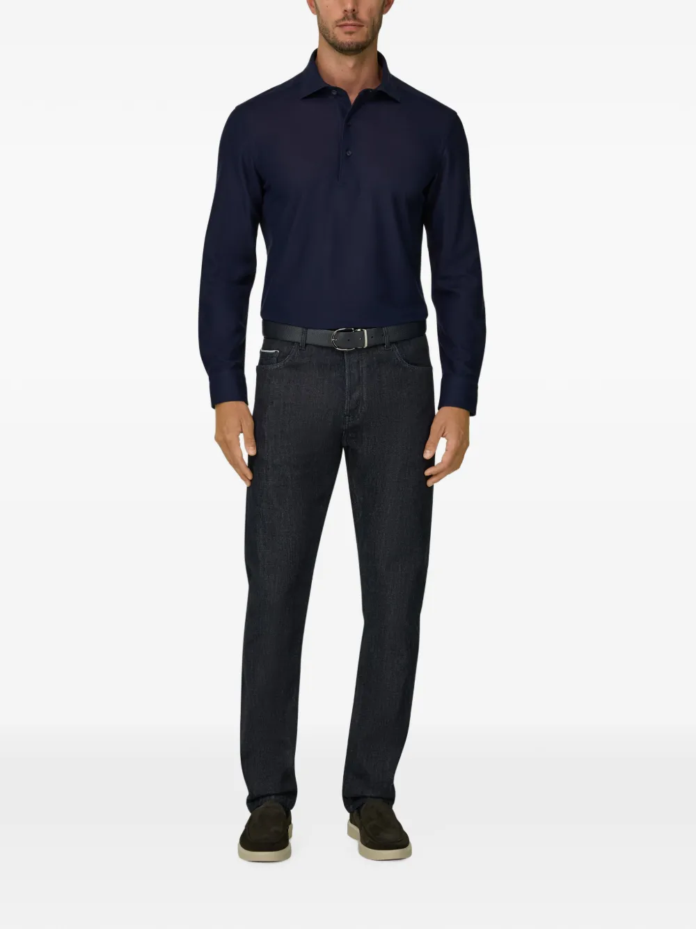 Boggi Milano Jeans van selvedge katoenen denim Blauw