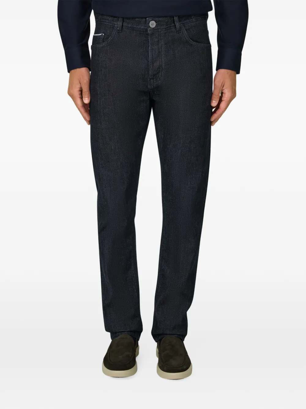 Boggi Milano Jeans van selvedge katoenen denim Blauw