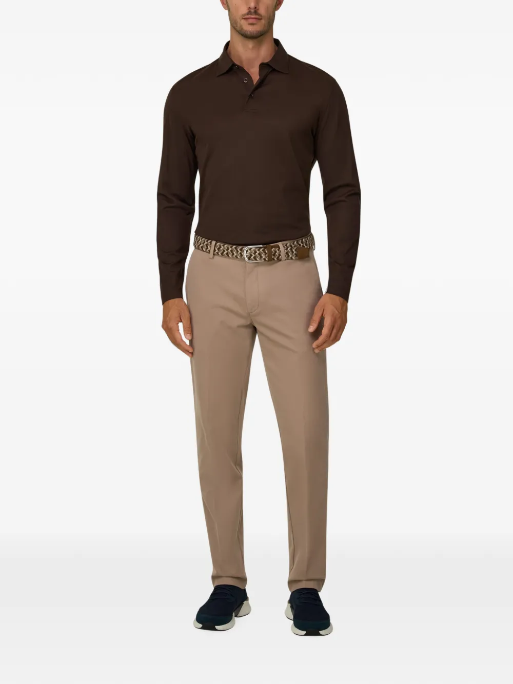 Boggi Milano Stretch katoenen broek Beige