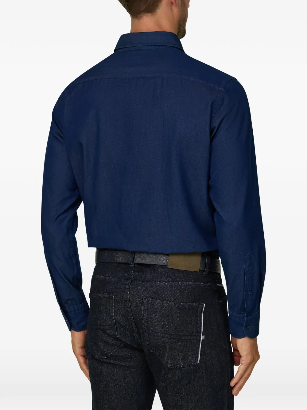 Boggi Milano Katoenen overhemd Blauw