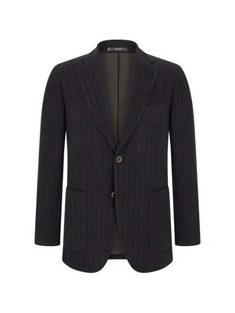 Boggi Milano blazer herringbone in cotton and wool B jersey