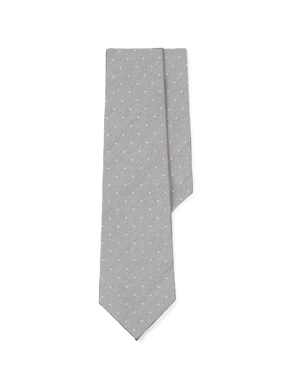 Boggi Milano formal tie jacquard polka dot silk - Grigio