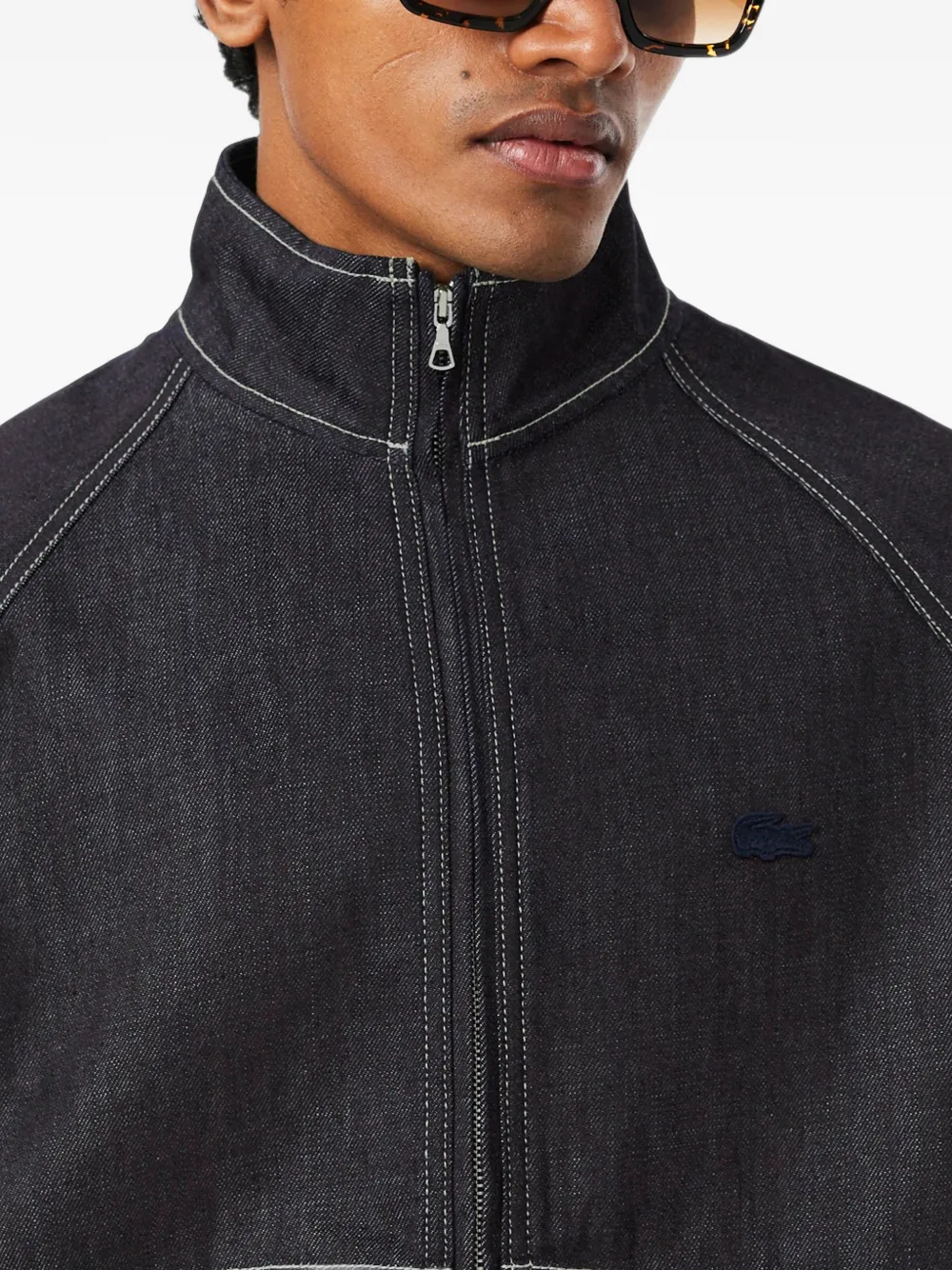 Lacoste Denim jack Blauw