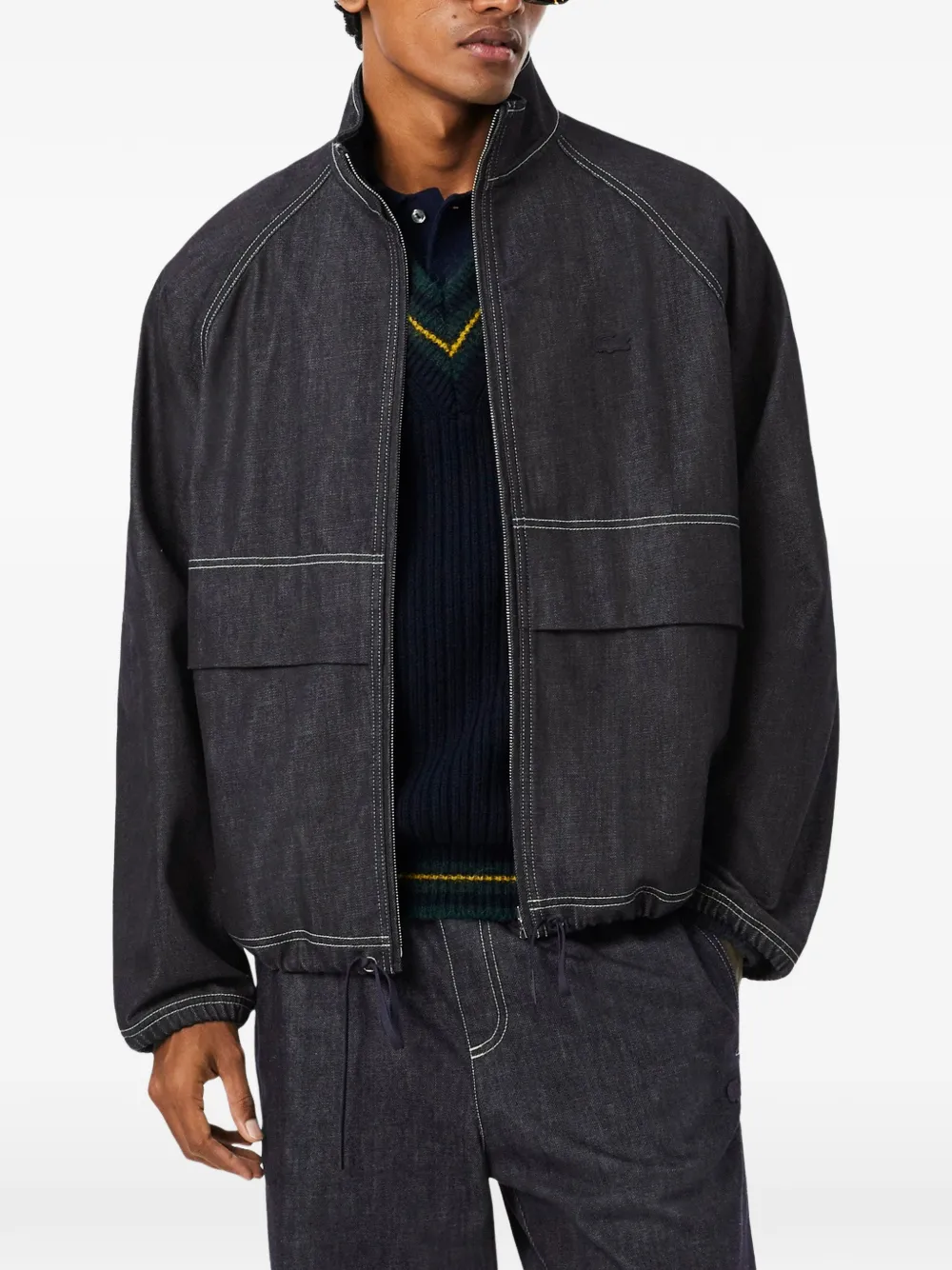 Lacoste Denim jack Blauw