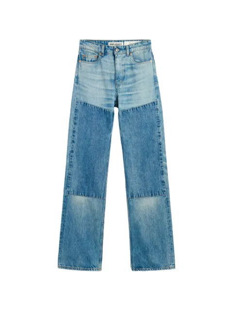 OUR LEGACY patched boot-cut jeans