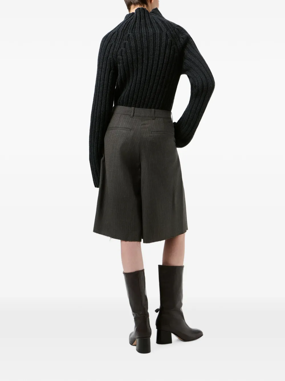 OUR LEGACY Jumbo shorts met krijtstreep Grijs