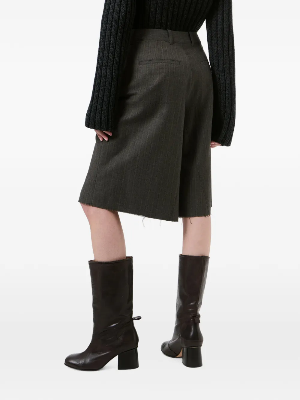 OUR LEGACY Jumbo shorts met krijtstreep Grijs
