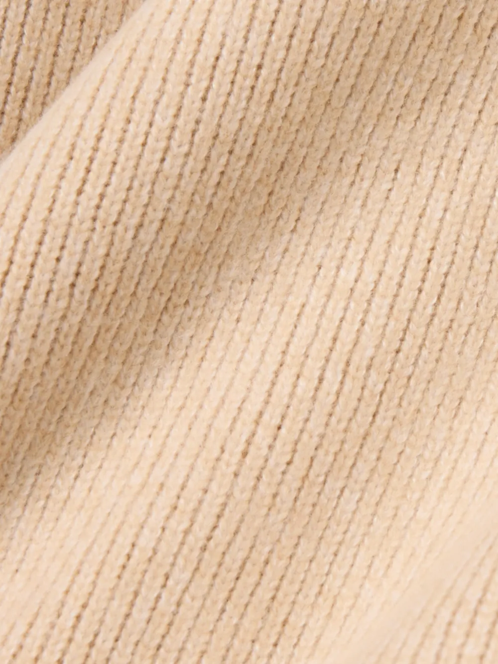 Lacoste Ribgebreide trui met logopatch Beige