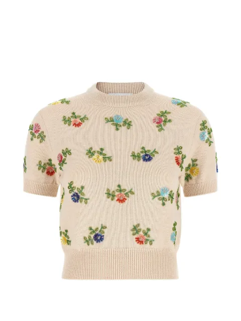 Rabanne floral-print top