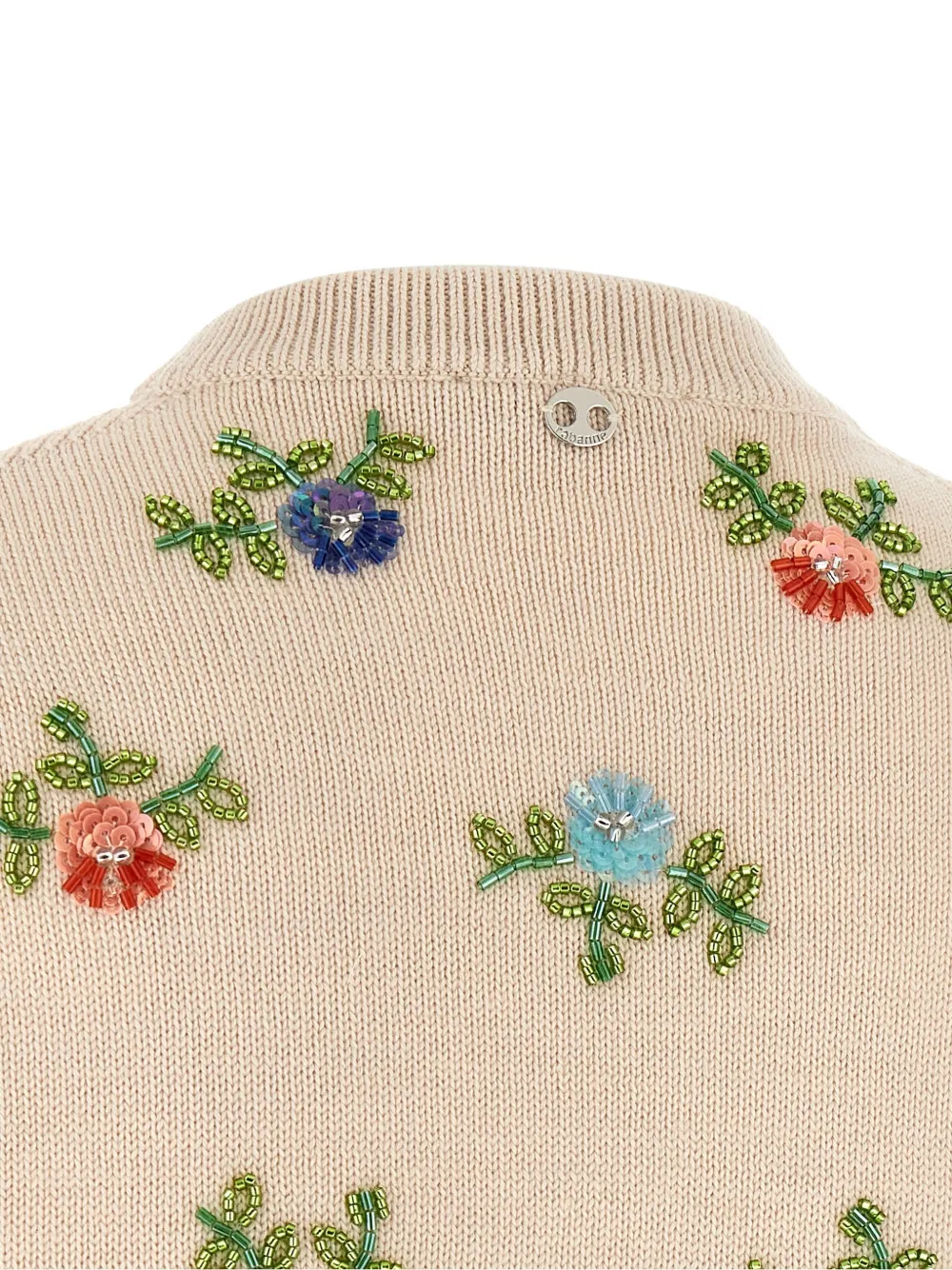 Rabanne Top met bloemenprint Beige