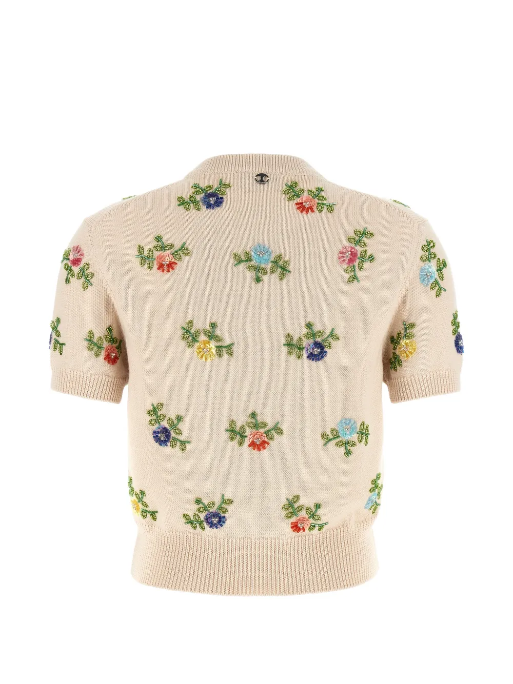 Rabanne Top met bloemenprint Beige