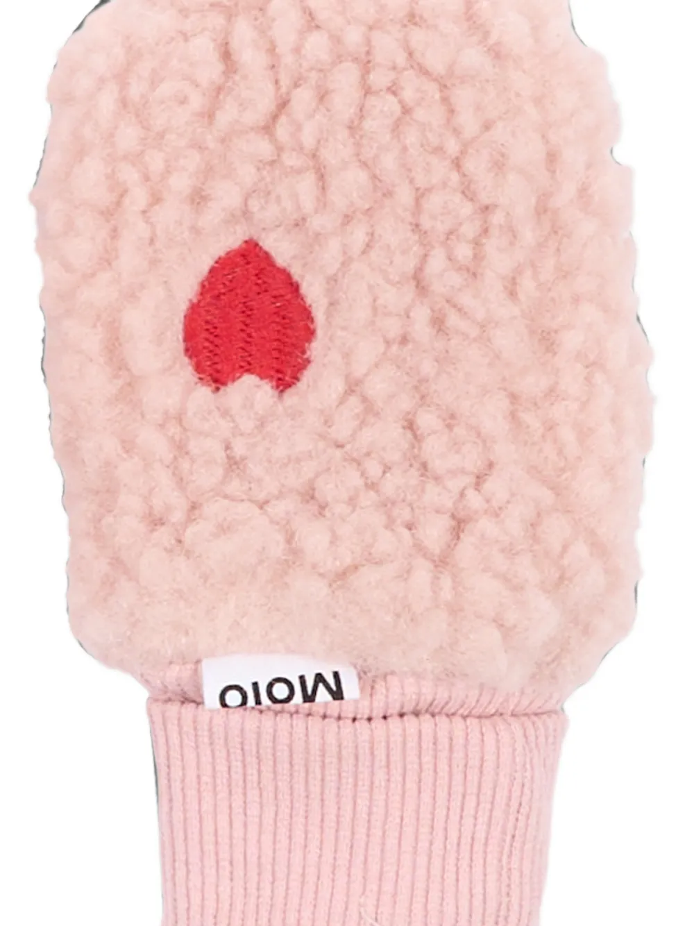 Molo Ufo fleece wanten met hart-patch Roze