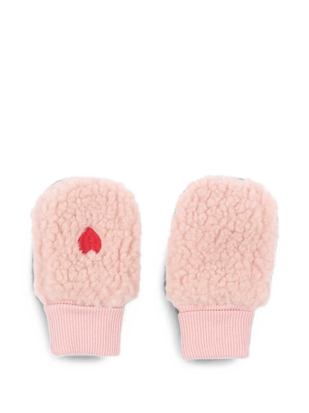 Molo Ufo fleece wanten met hart-patch Roze