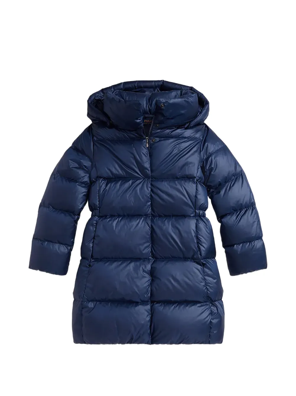 POLO RALPH LAUREN KIDS down hooded long jacket - Blu