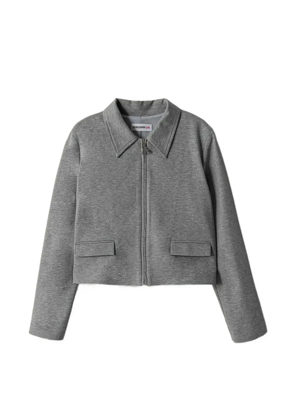 Patrizia Pepe girl Cropped-Jacke mit Reißverschluss - Grau