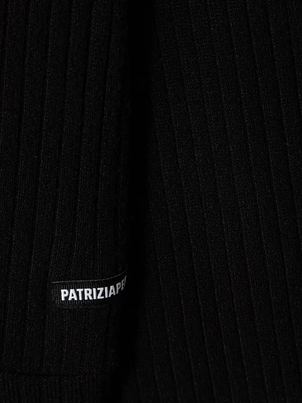 Patrizia Pepe girl Ribgebreide hoodie Zwart