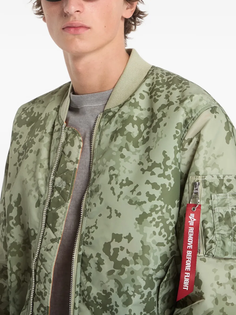 Alpha Industries MA-1 omkeerbaar bomberjack met camouflage-print Groen