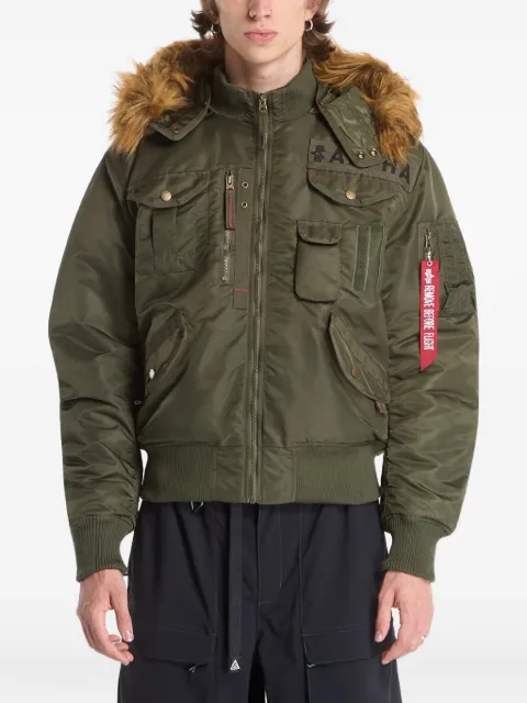 Alpha Industries Deflector faux-fur-trim bomber jacket