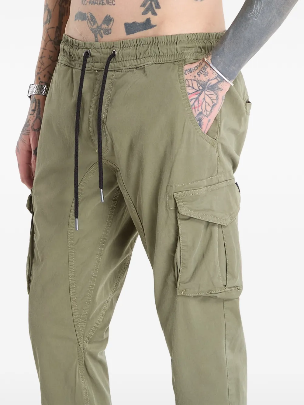 Alpha Industries Cargobroek van katoenen twill Groen