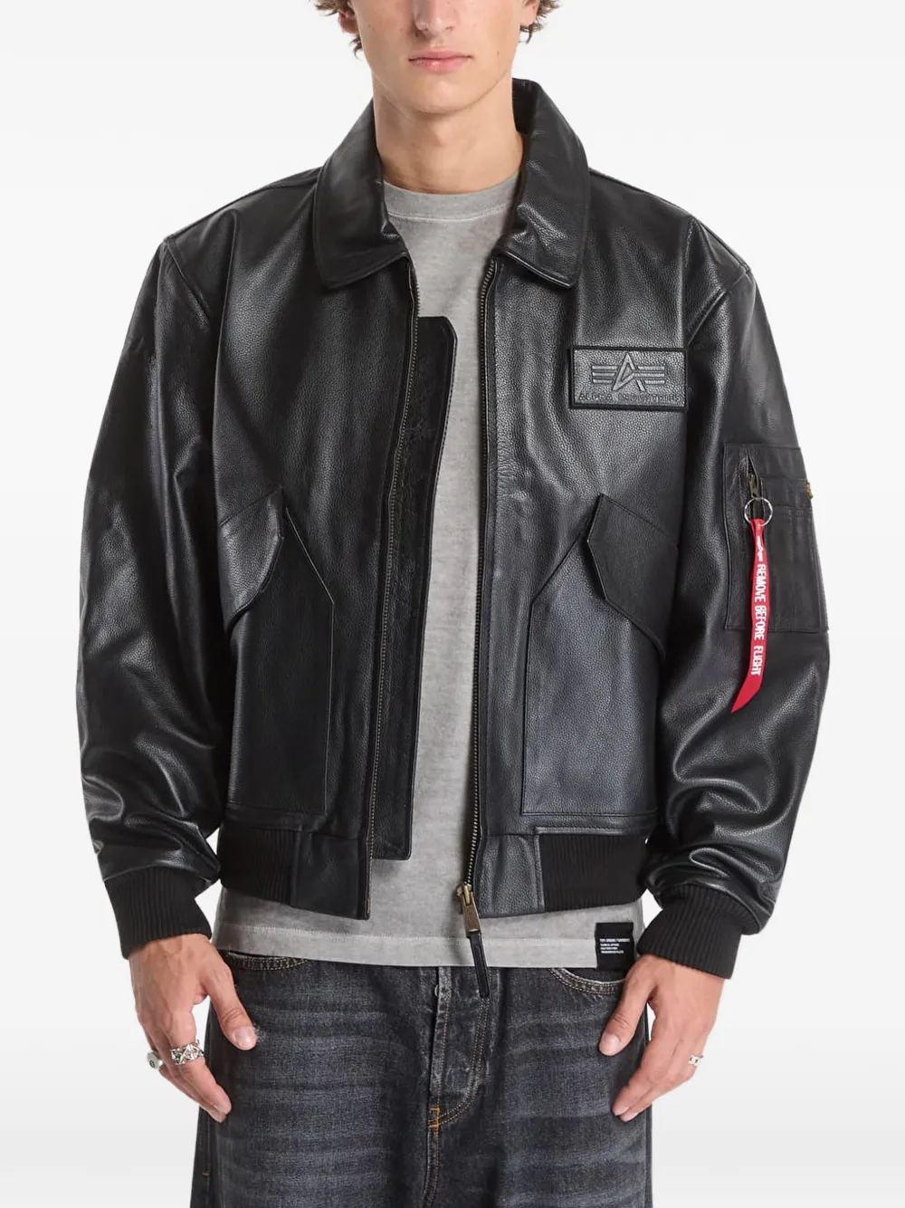 Alpha Industries CWU-45/P leather jacket
