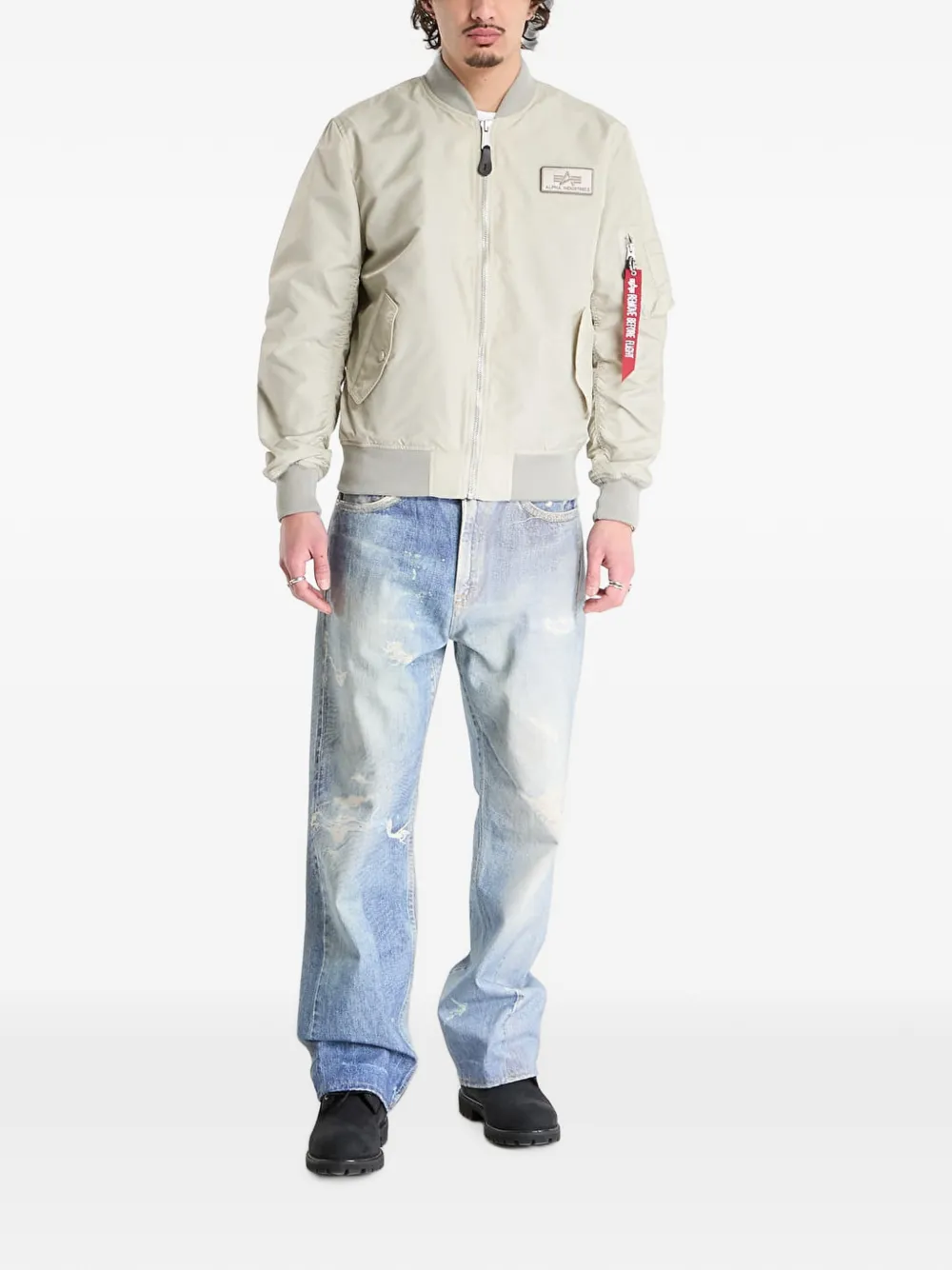 Alpha Industries MA-1 TTC jack met logo-patch Beige