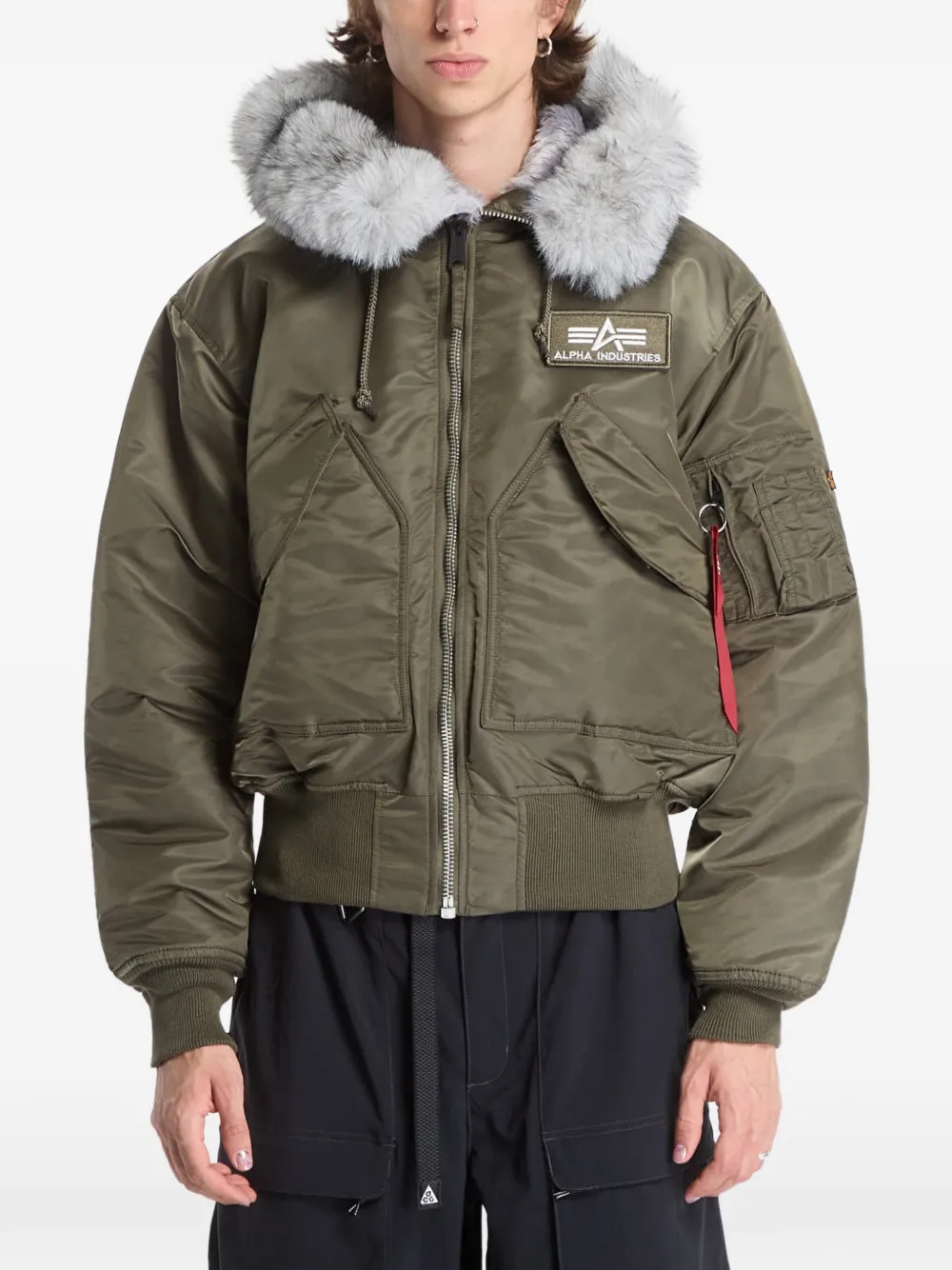 Alpha Industries 45/P Hooded Custom jacket - Vert