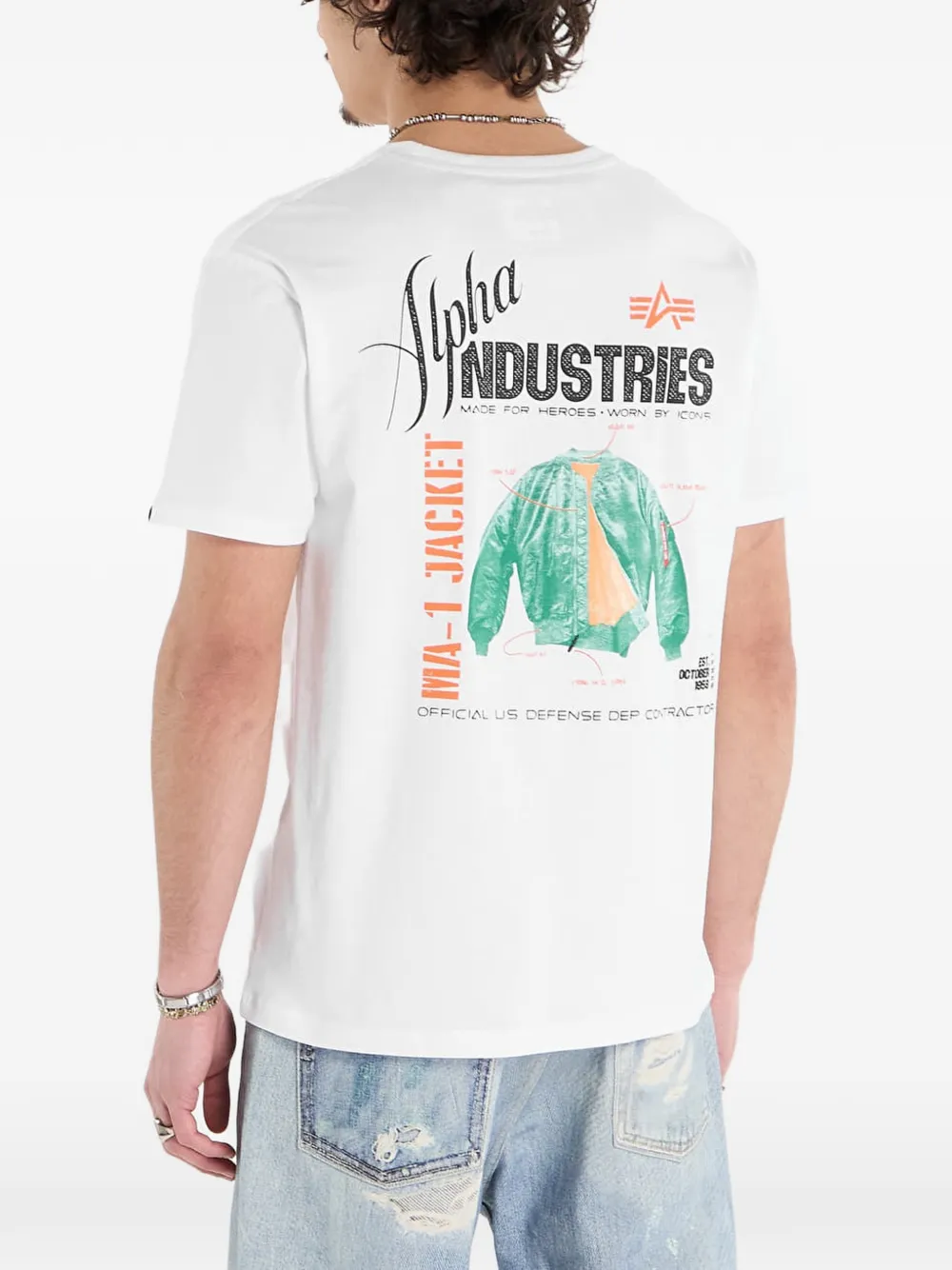 Alpha Industries Heritage T-shirt met grafische print Wit