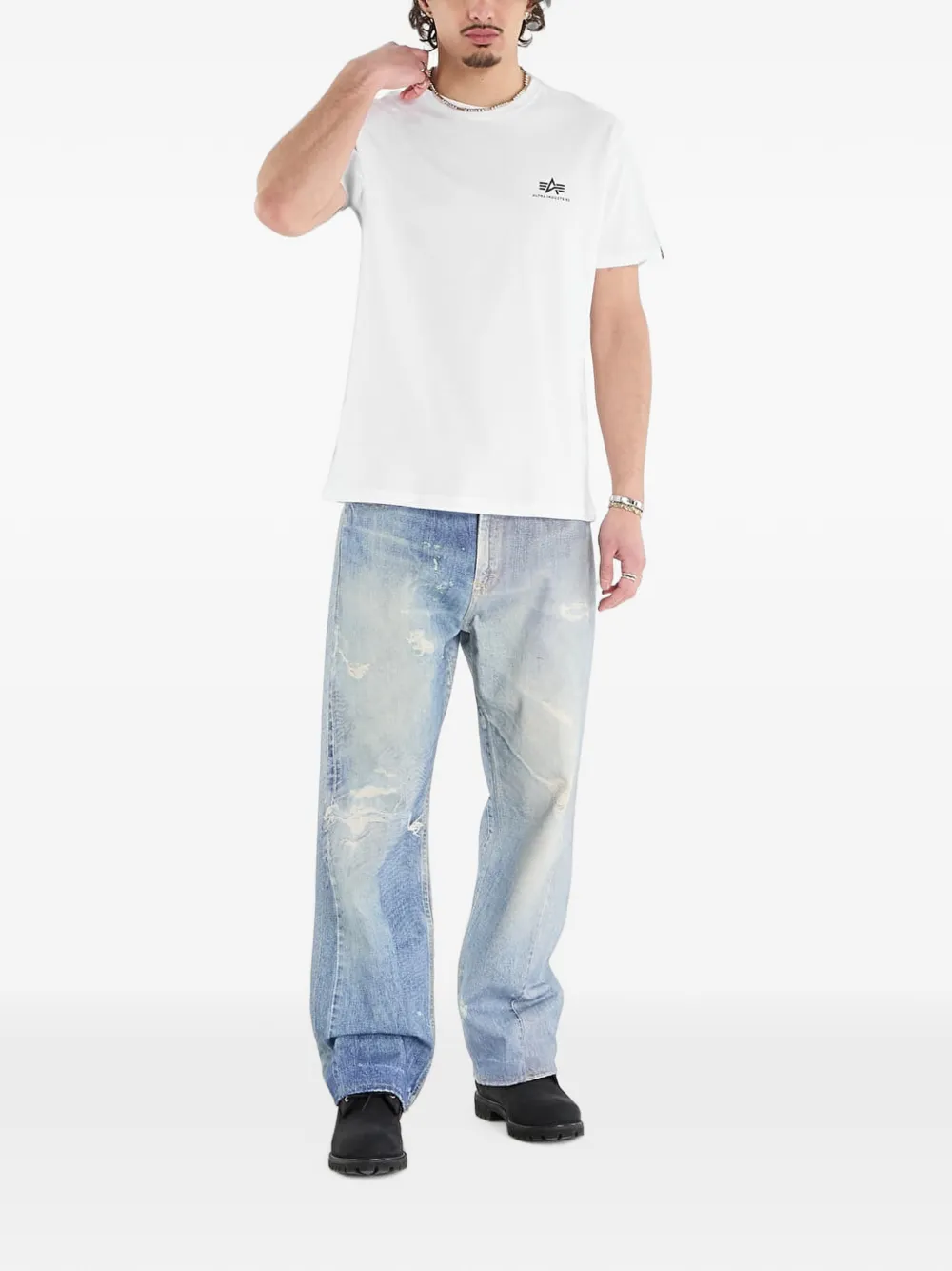 Alpha Industries Heritage T-shirt met grafische print Wit