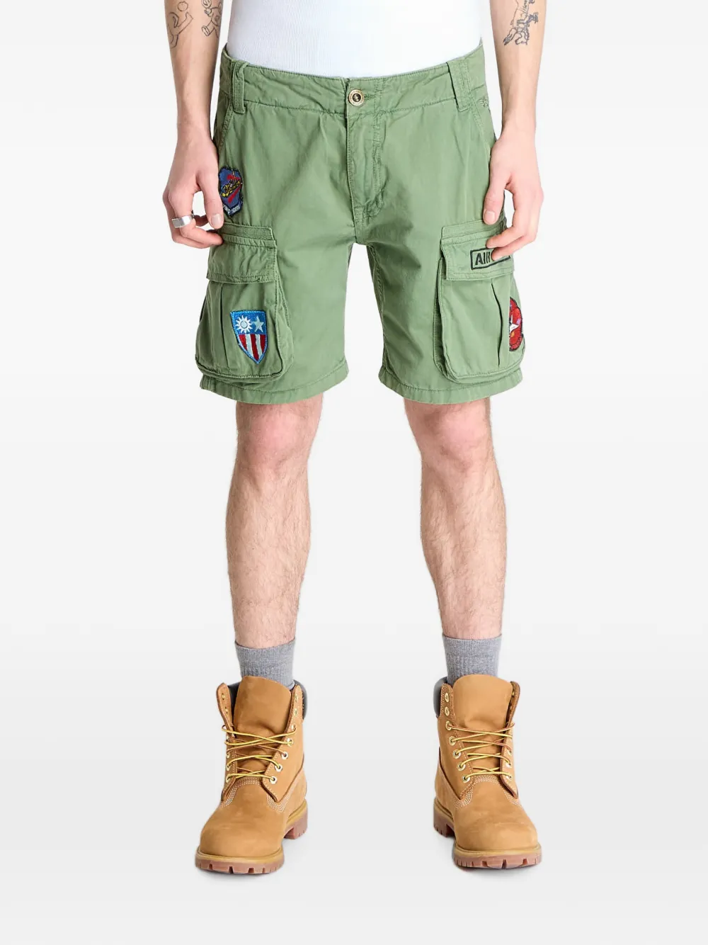 Alpha Industries Flying Tigers shorts met opgestikt detail Groen